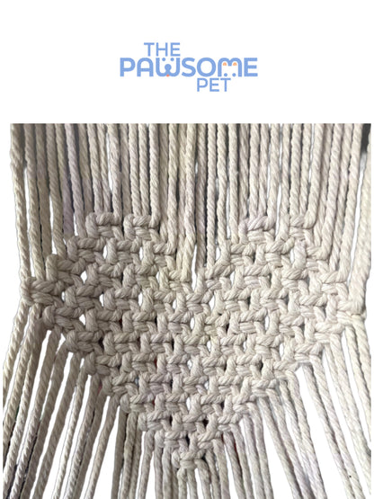 pet hammock macramé  large detail