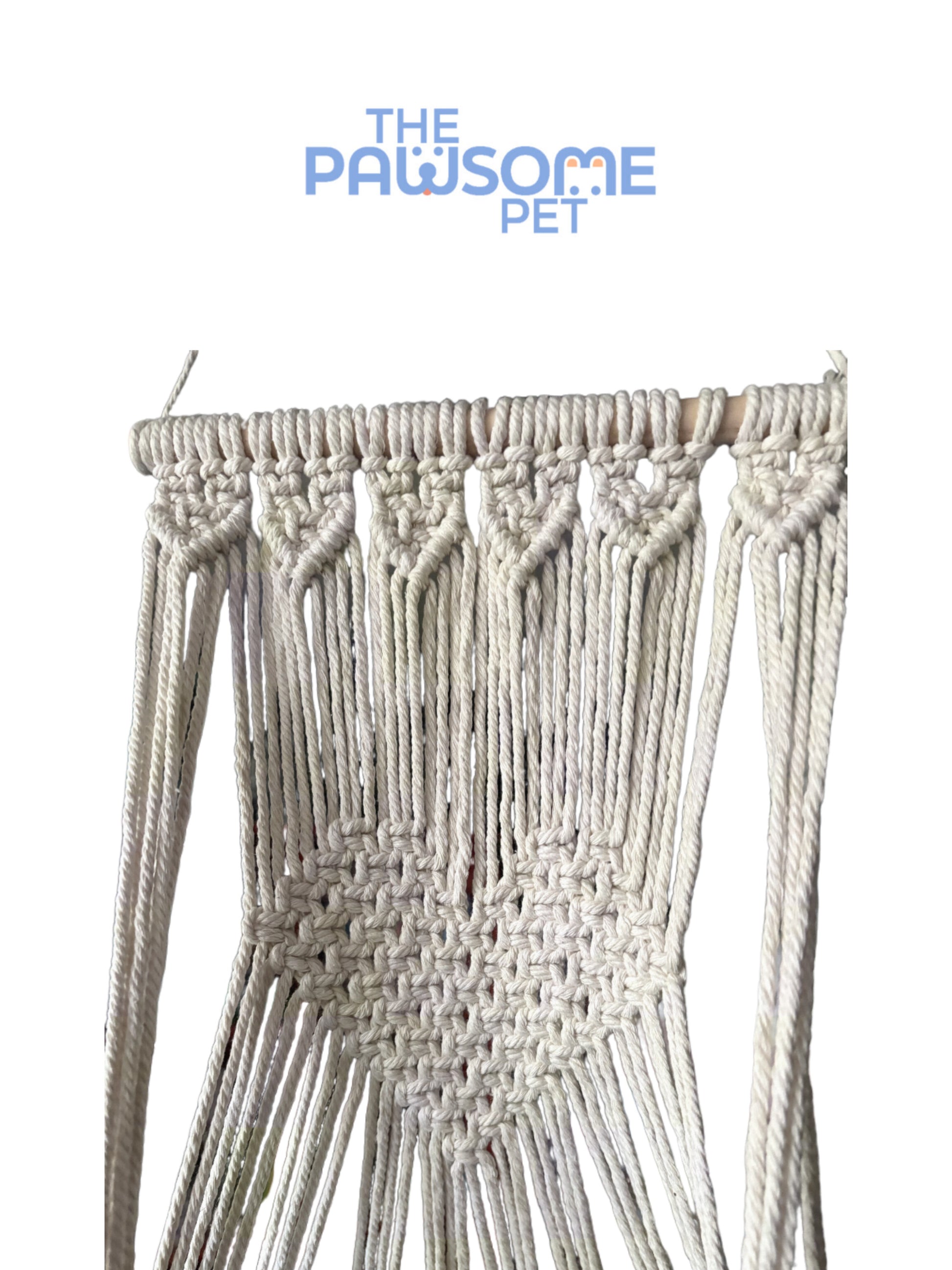 pet hammock macramé  large detail 2