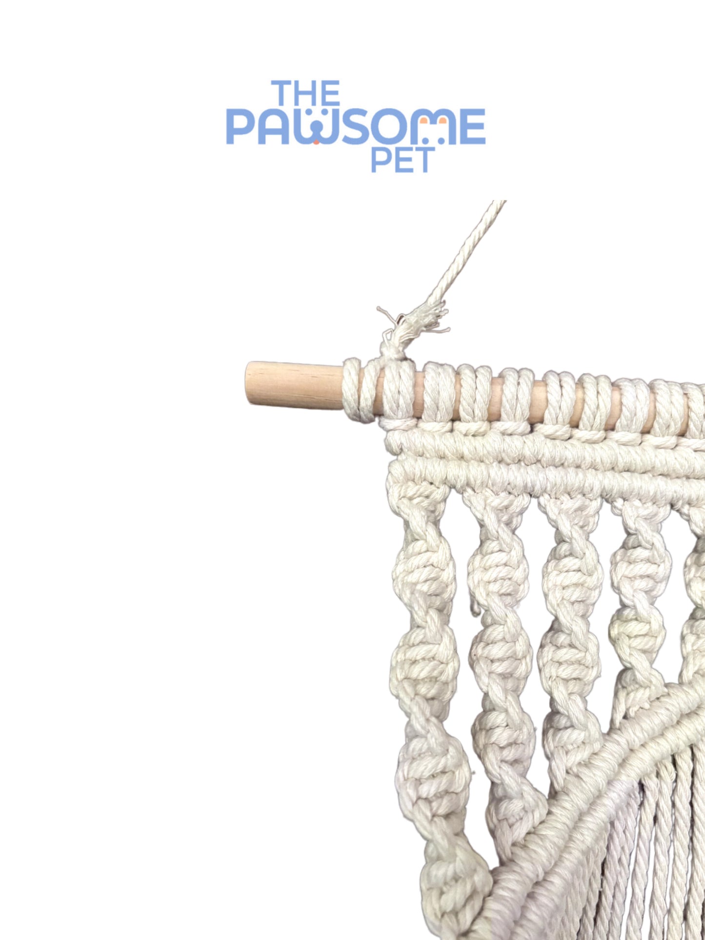 pet hammock macramé  medium detail 1