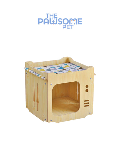 pet nest with hammock brown