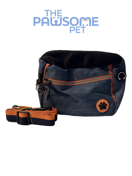 pet treat pouch bag blue
