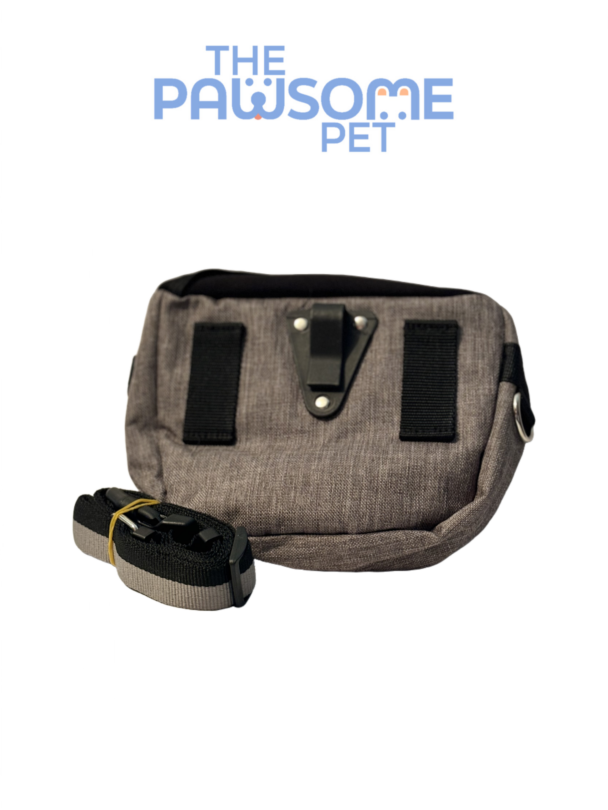 pet treat pouch bag gray
