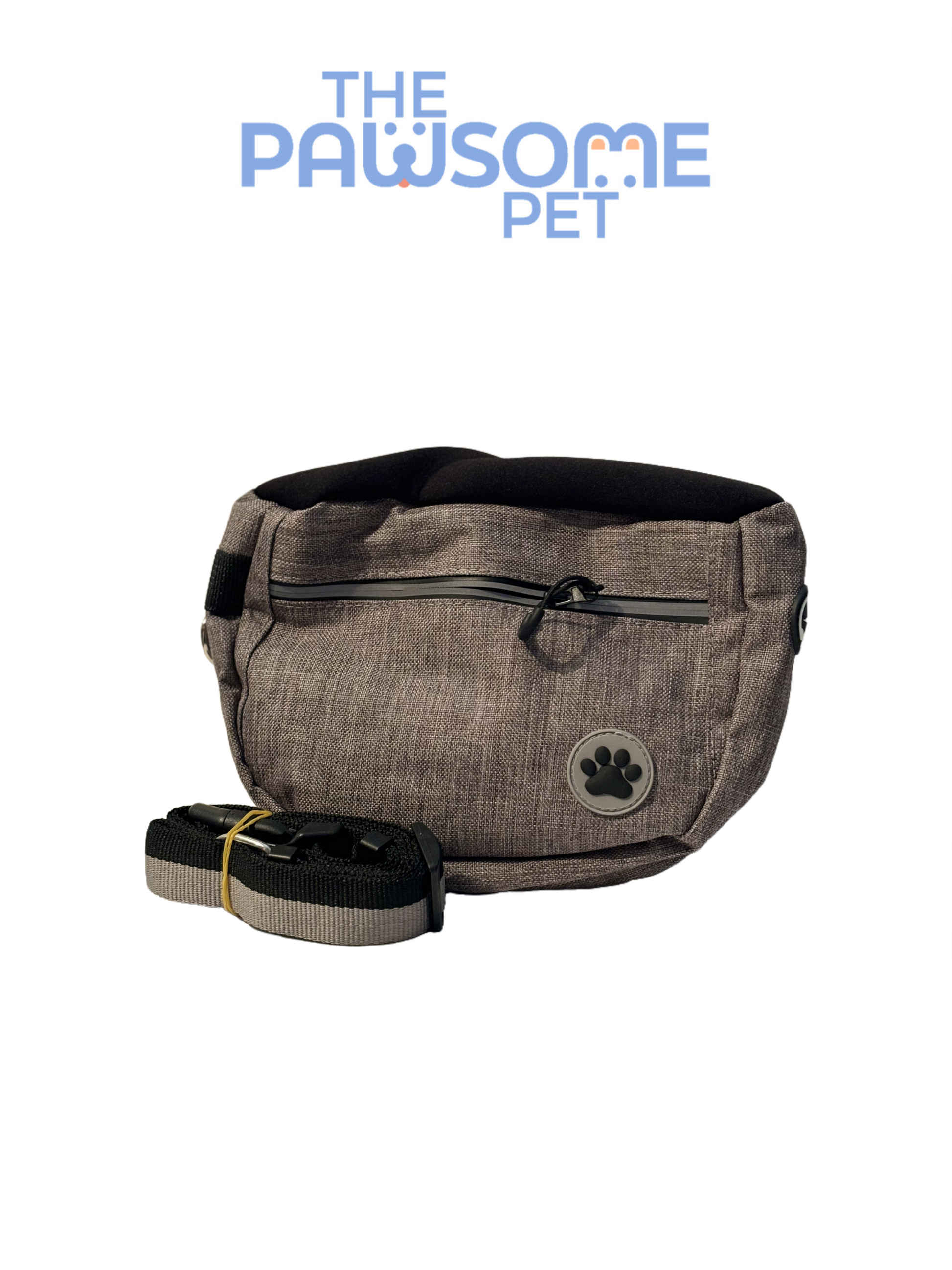 pet treat pouch bag gray