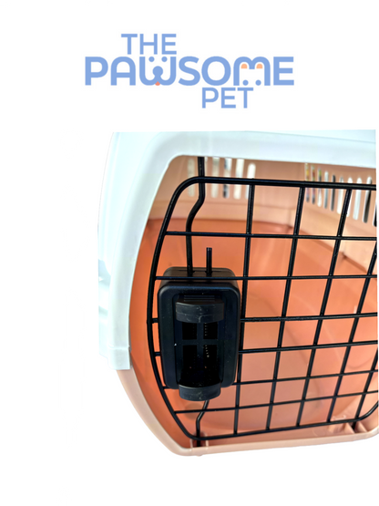 plastic pet carrier orange