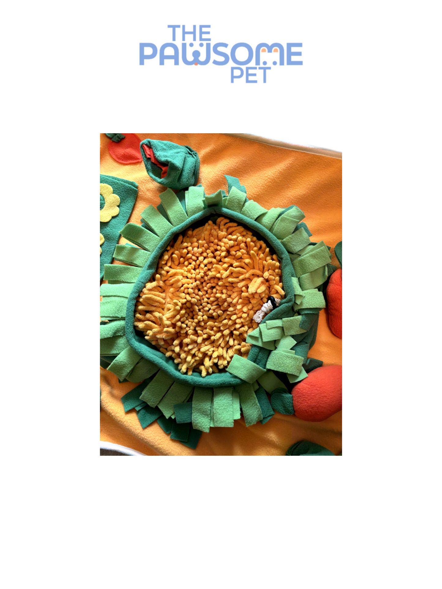 rectangular snuffle mat large green yellow detail