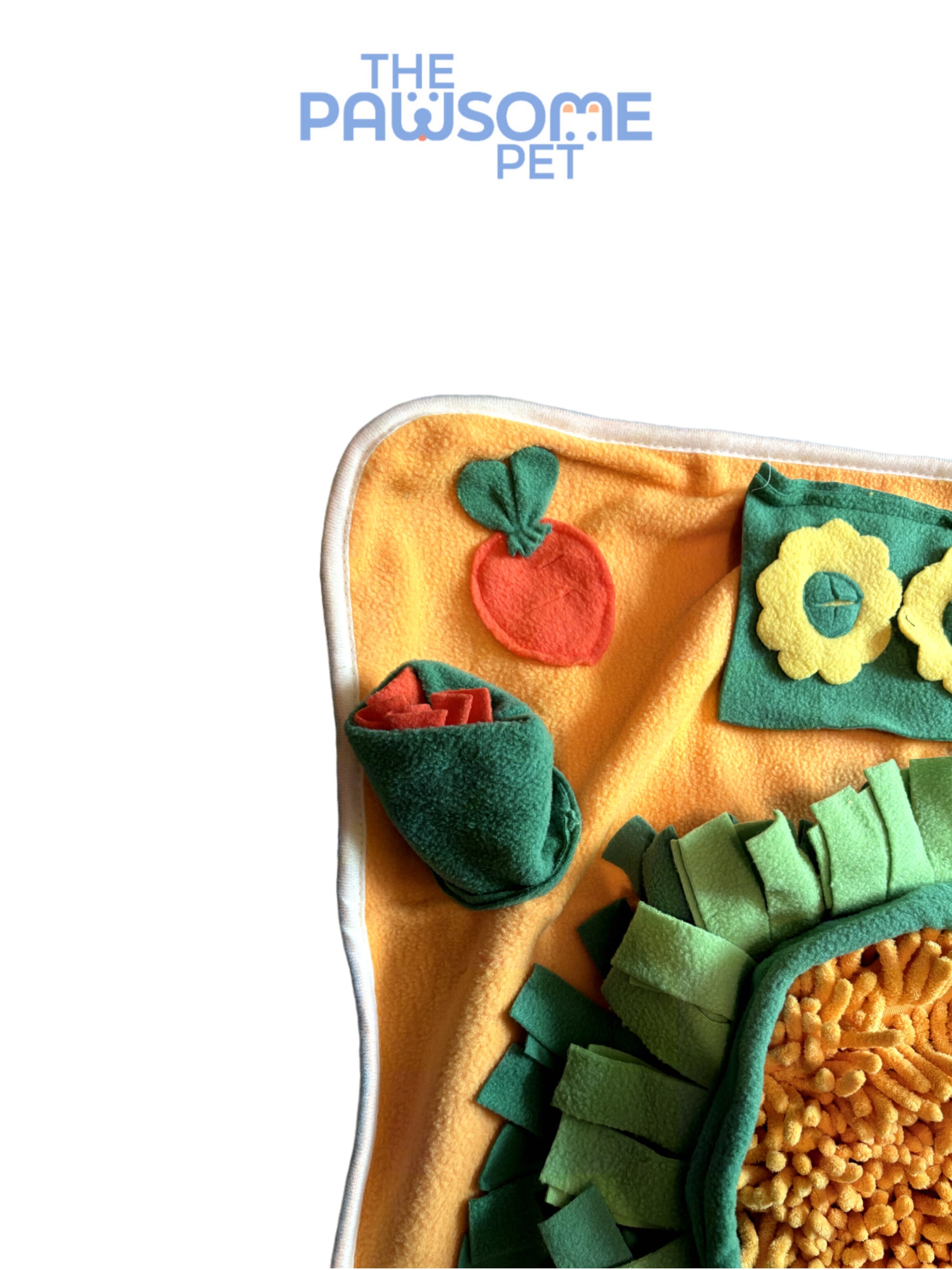 rectangular snuffle mat large green yellow detail 1