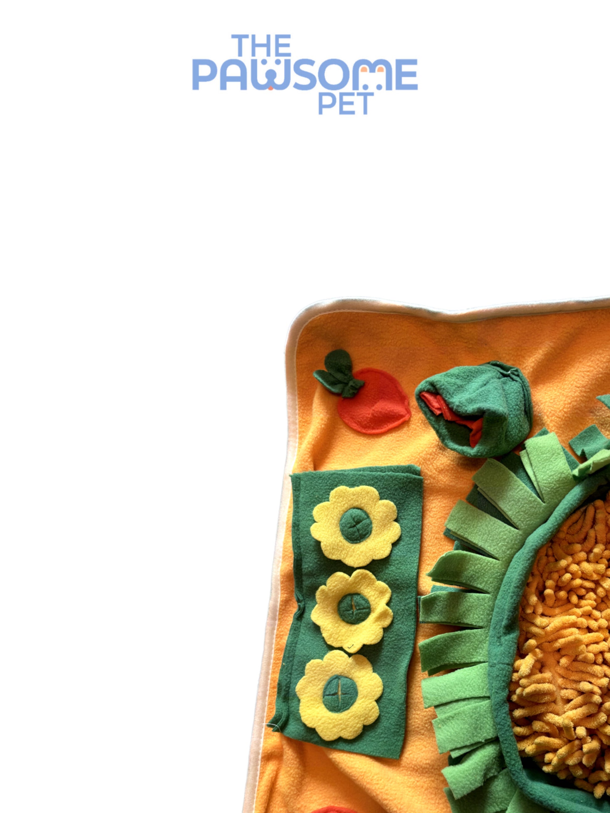 rectangular snuffle mat large green yellow detail 2