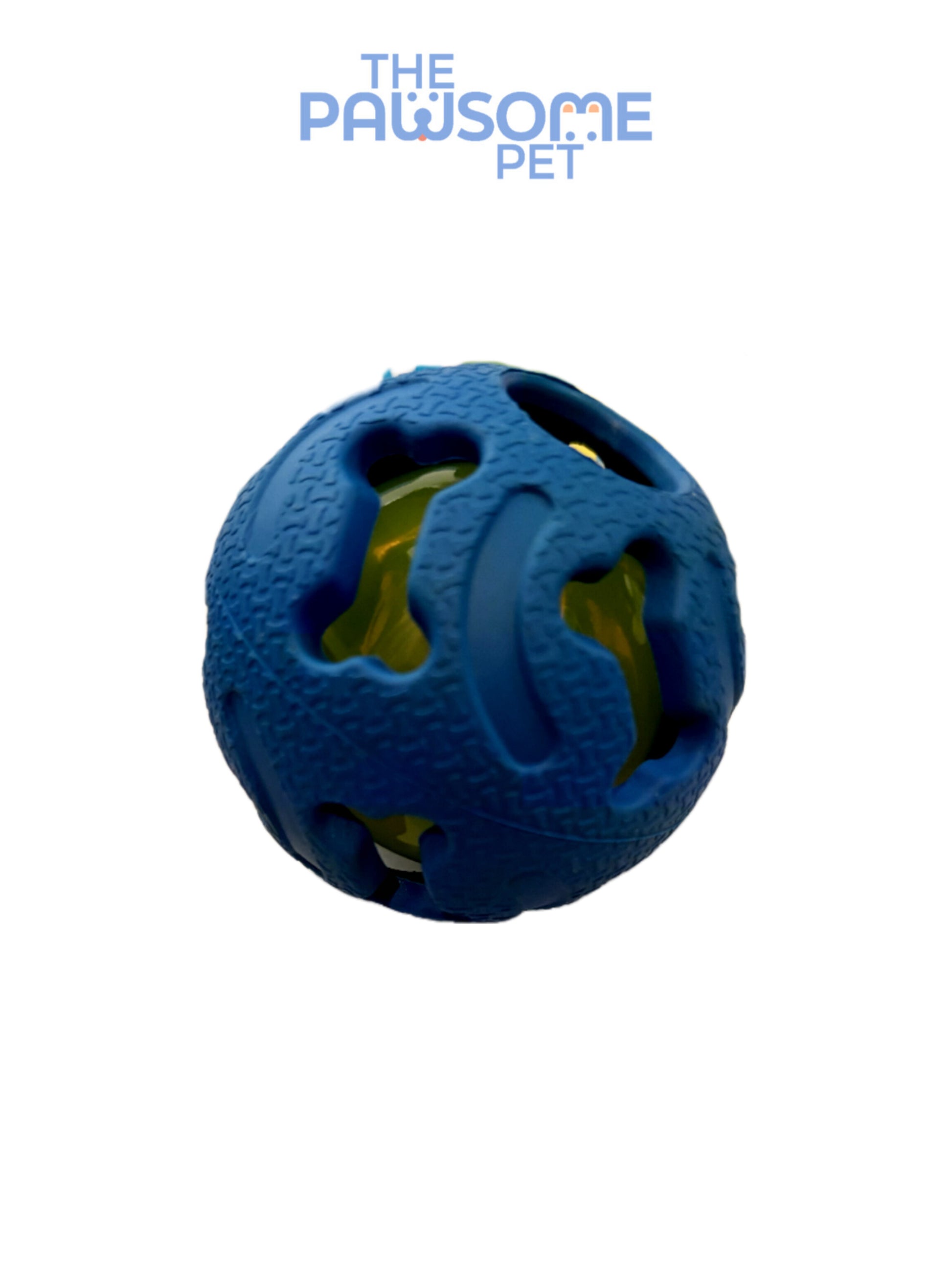 Rubber squeaky glowing ball blue