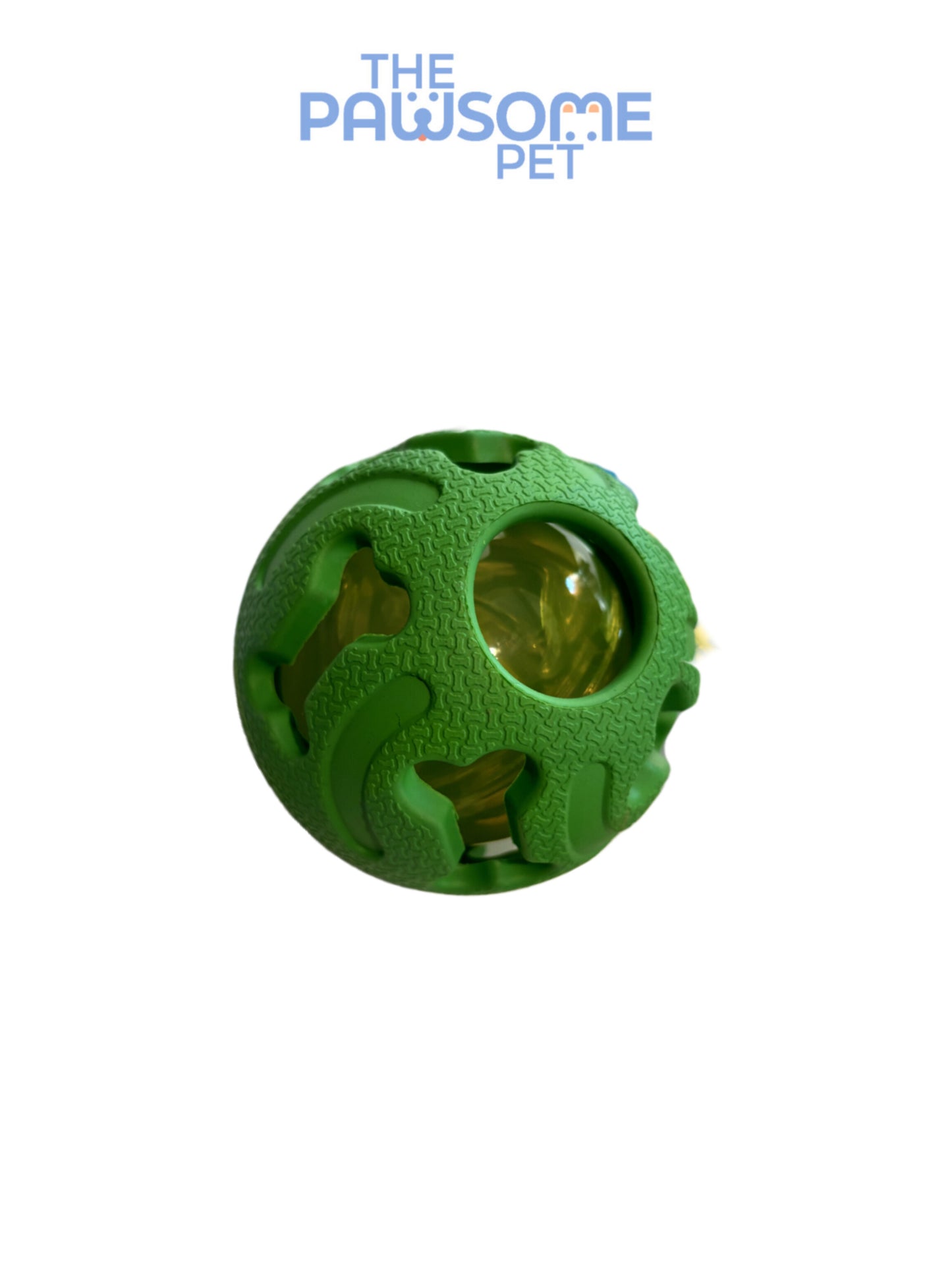 Rubber squeaky glowing ball green