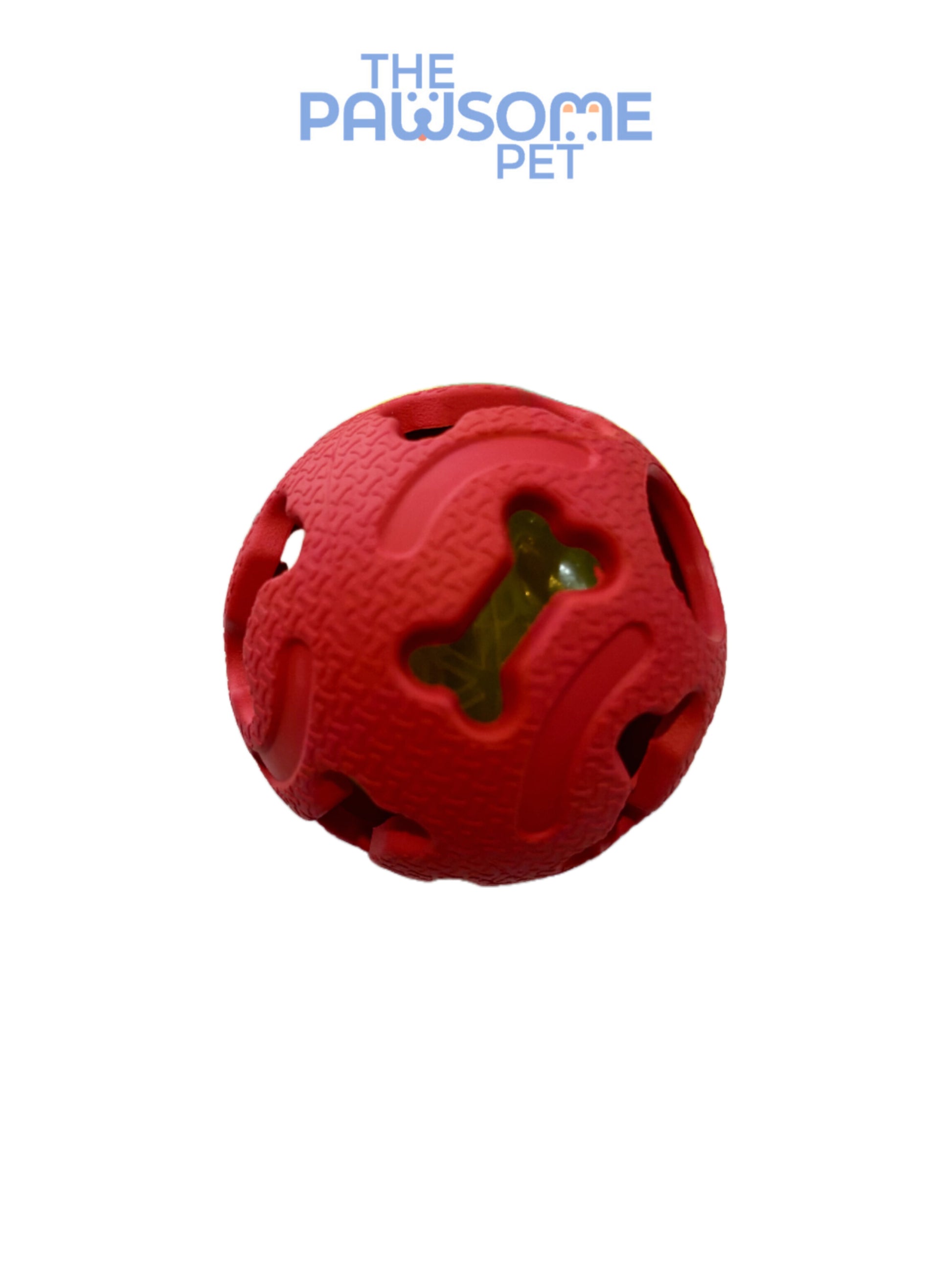 Rubber squeaky glowing ballred