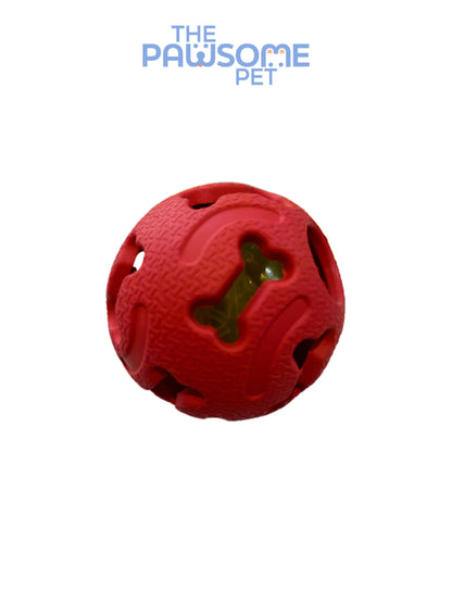 Rubber squeaky glowing ballred