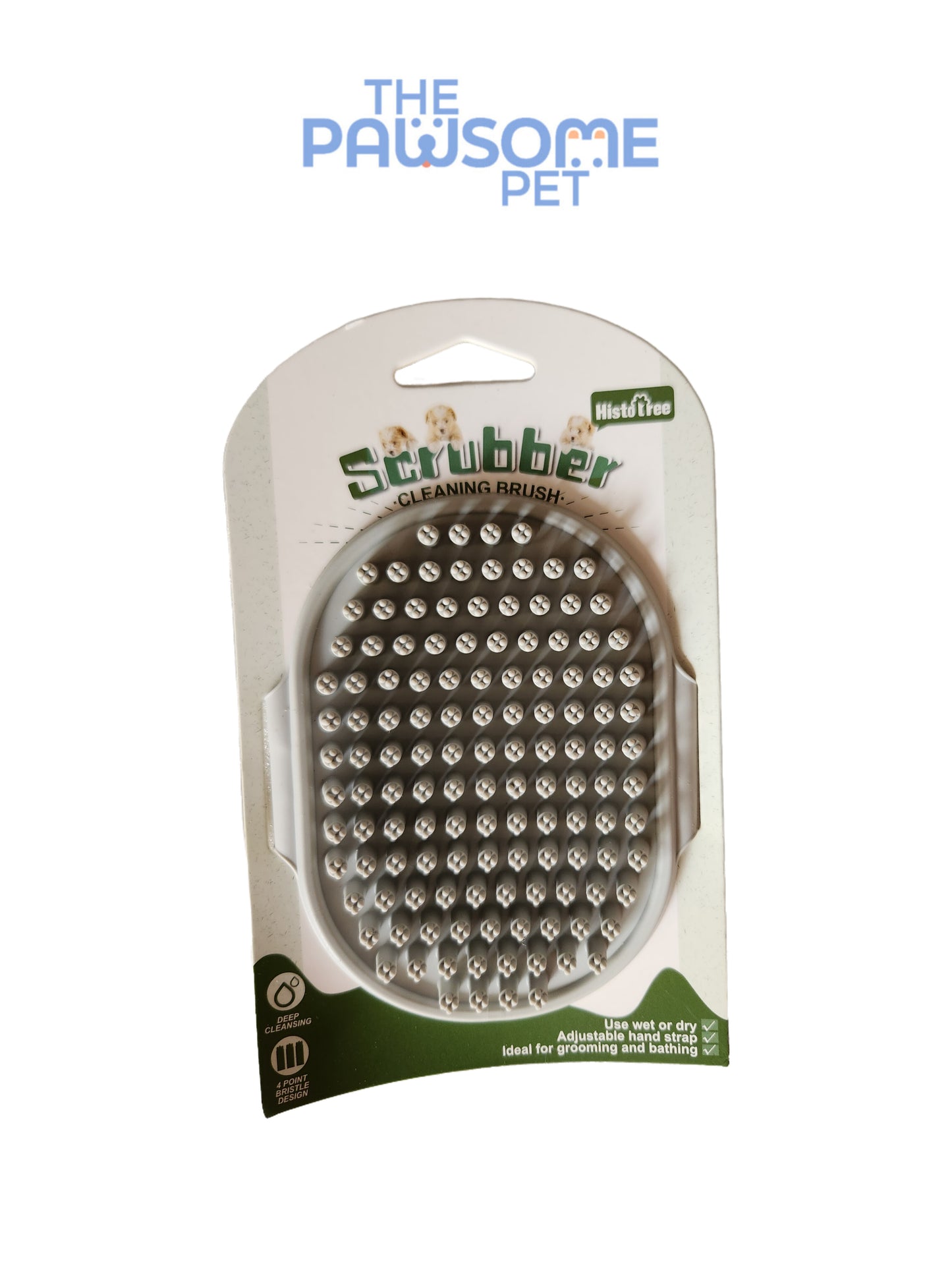 scrubber bath brush gray