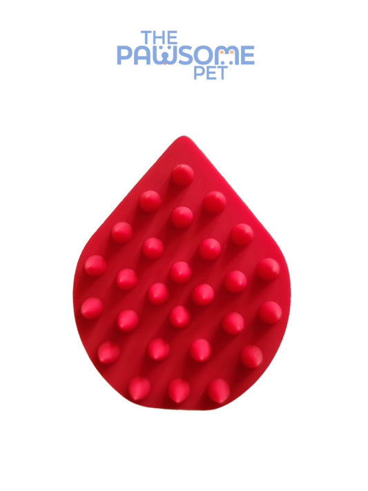 silicon bath brush red
