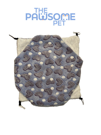 small pet hammock heart blue