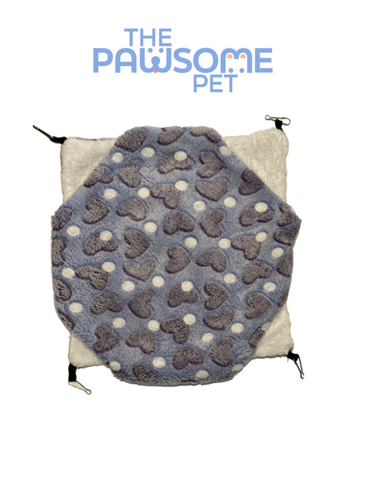 small pet hammock heart blue