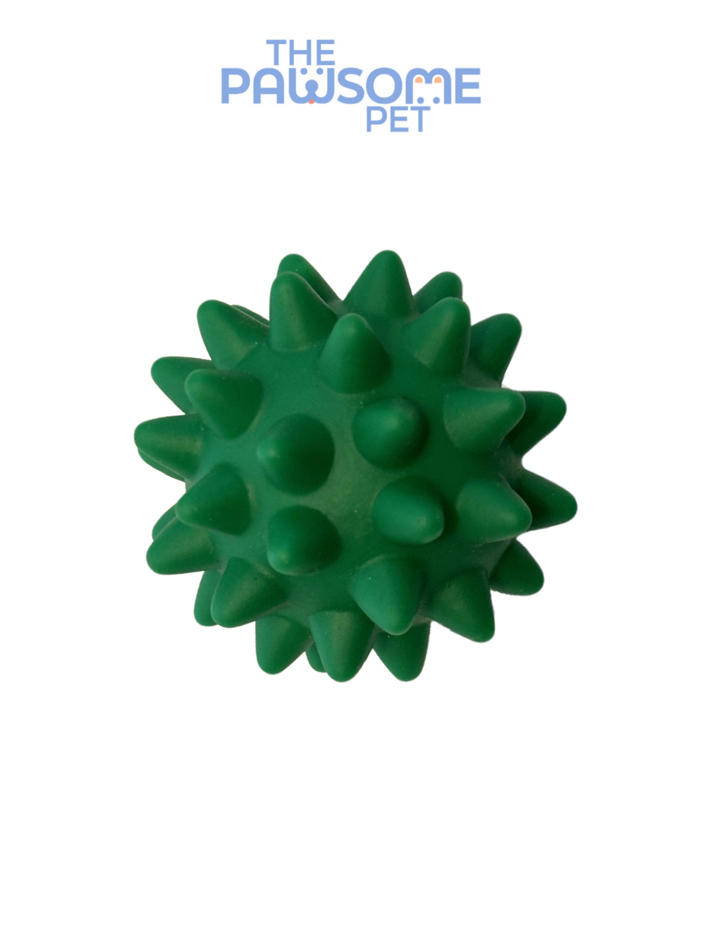 squeaky spiky ball green