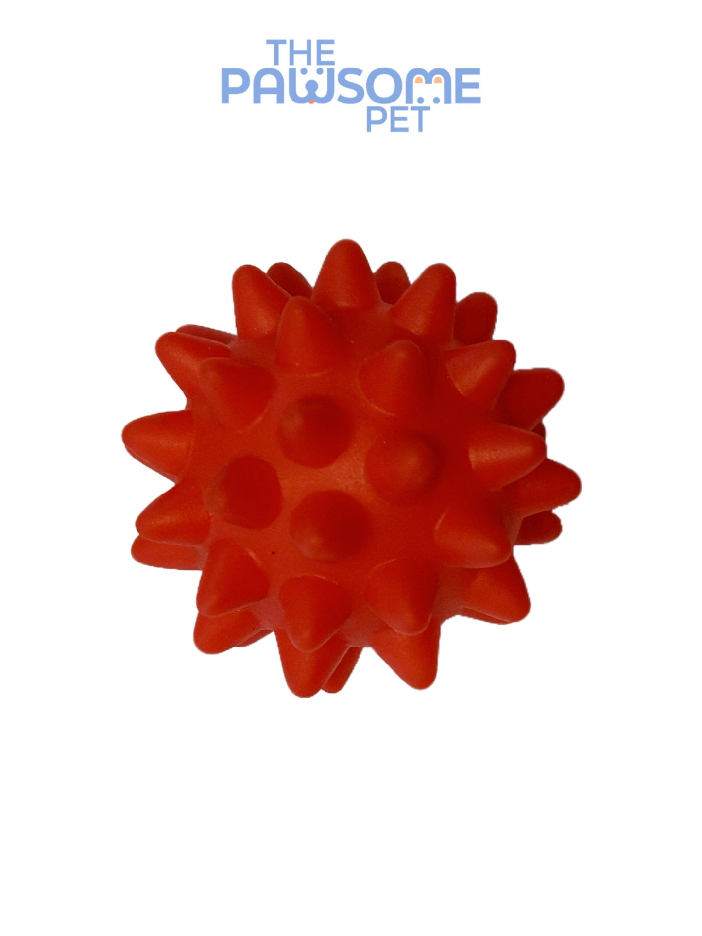squeaky spiky ball red
