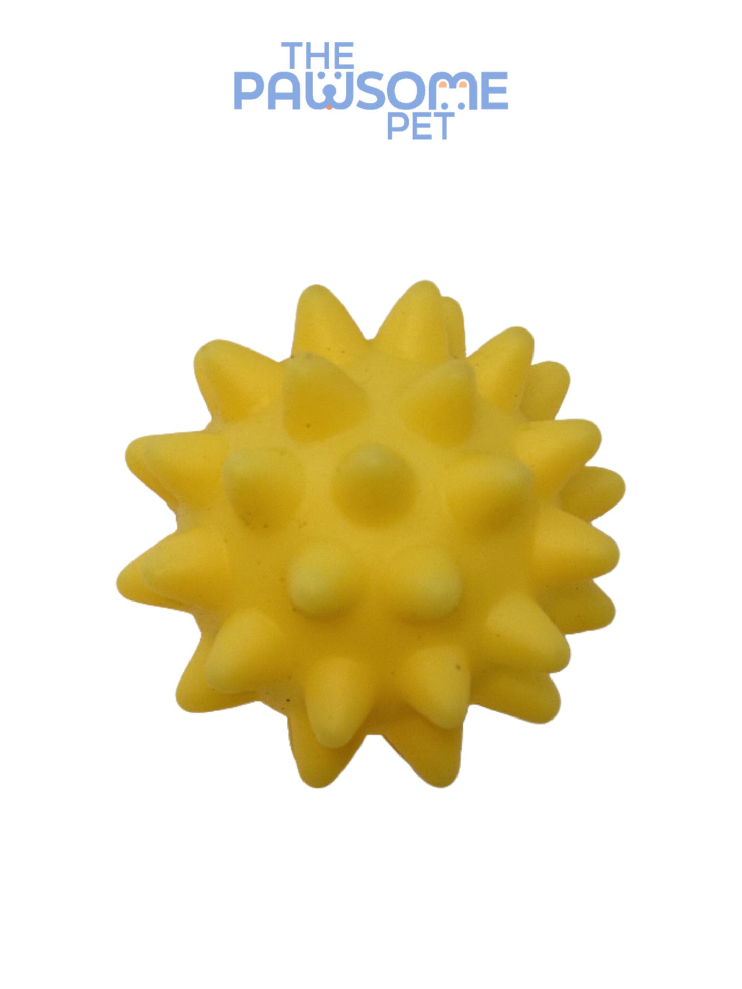 squeaky spiky ball yellow