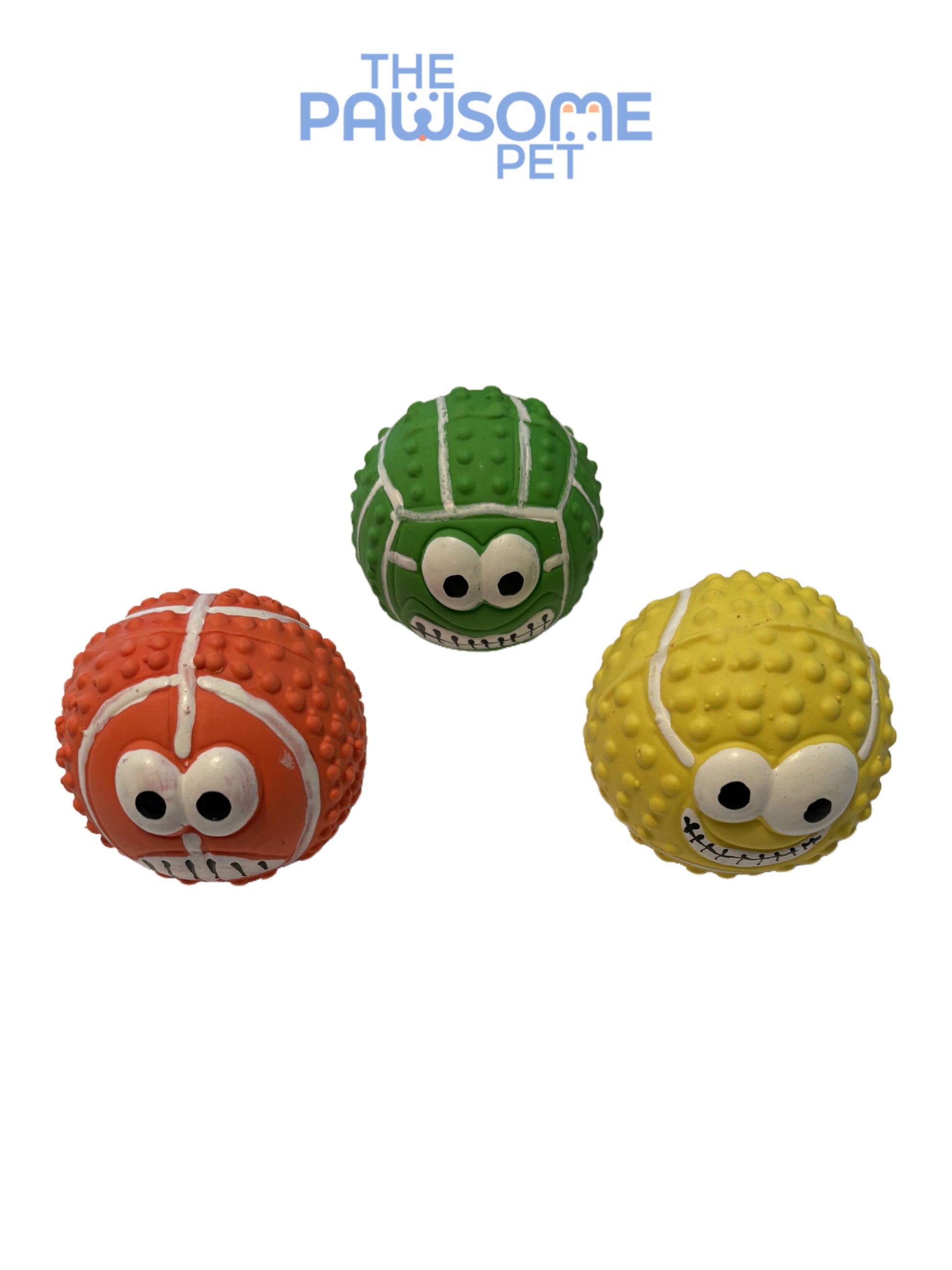 tennis ball with eyes