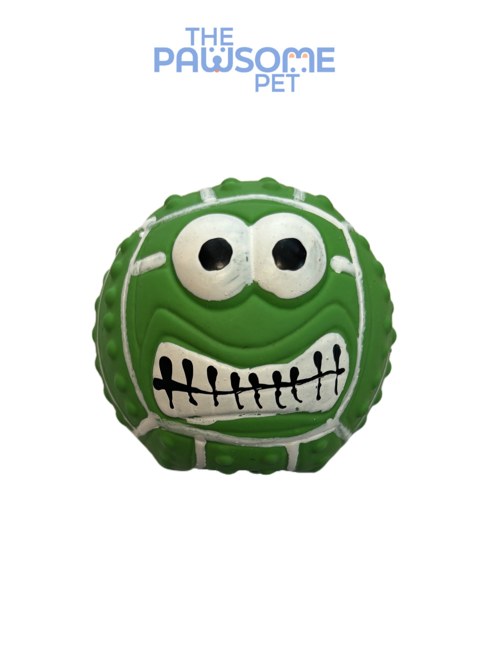 tennis ball with eyes green