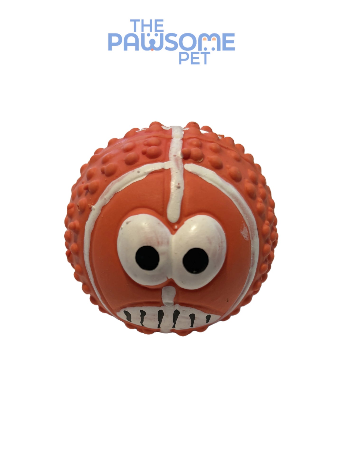 tennis ball with eyes orange