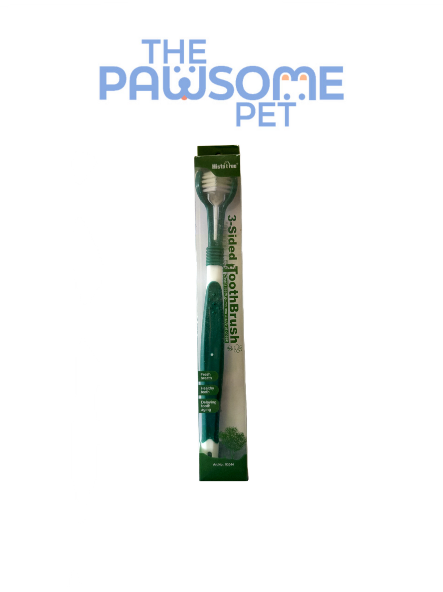 triple side toothbrush dark green