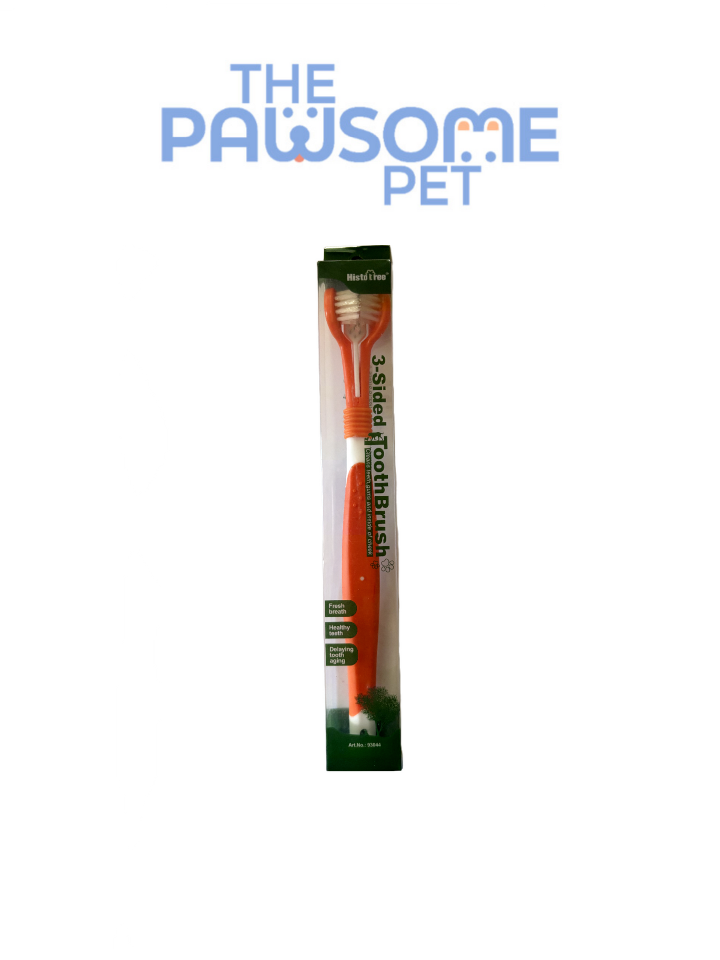 triple side toothbrush orange