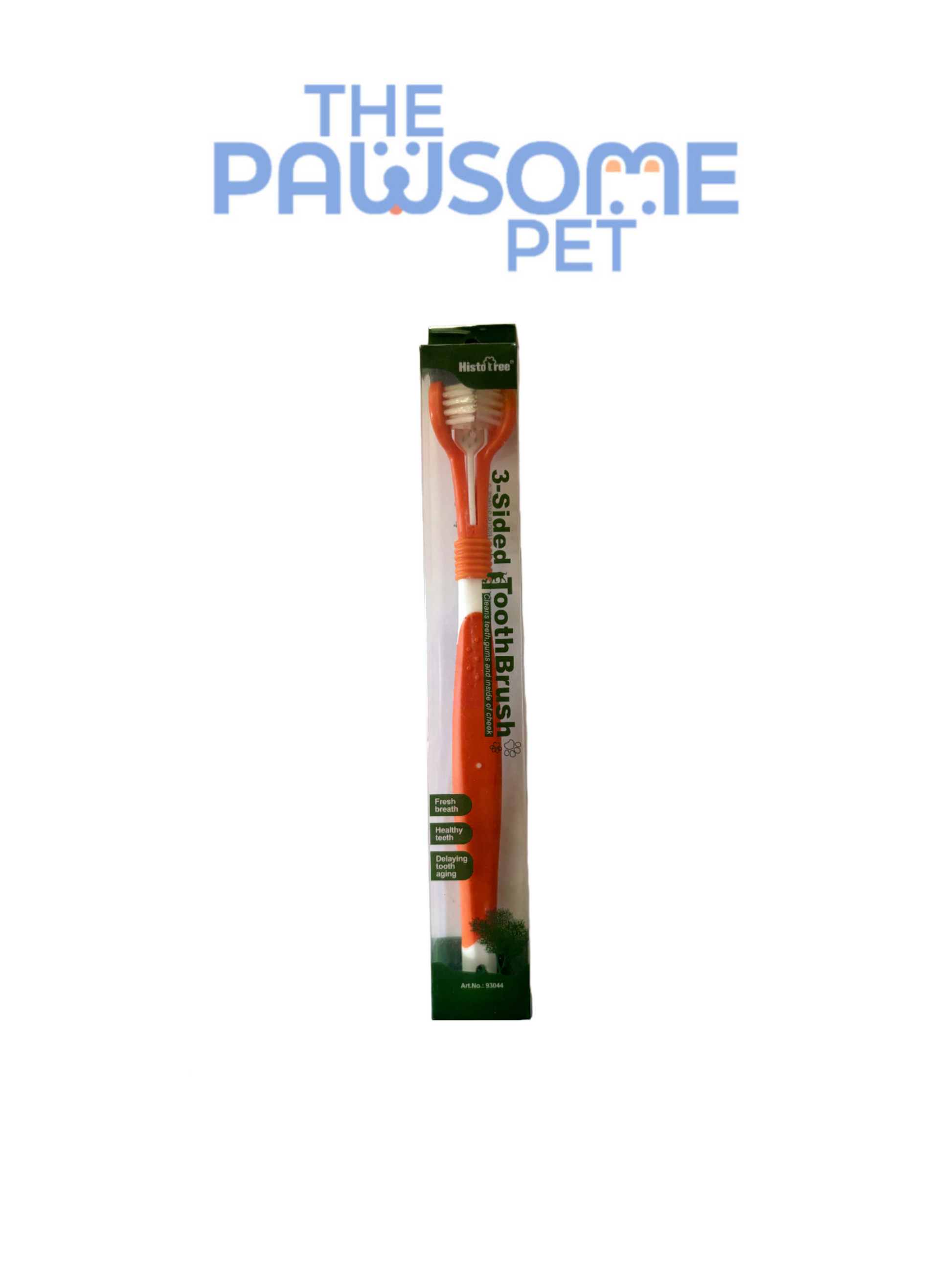 triple side toothbrush orange