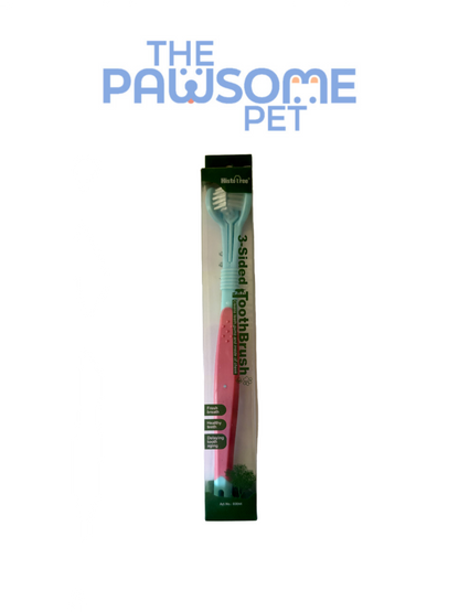 triple side toothbrush pink blue