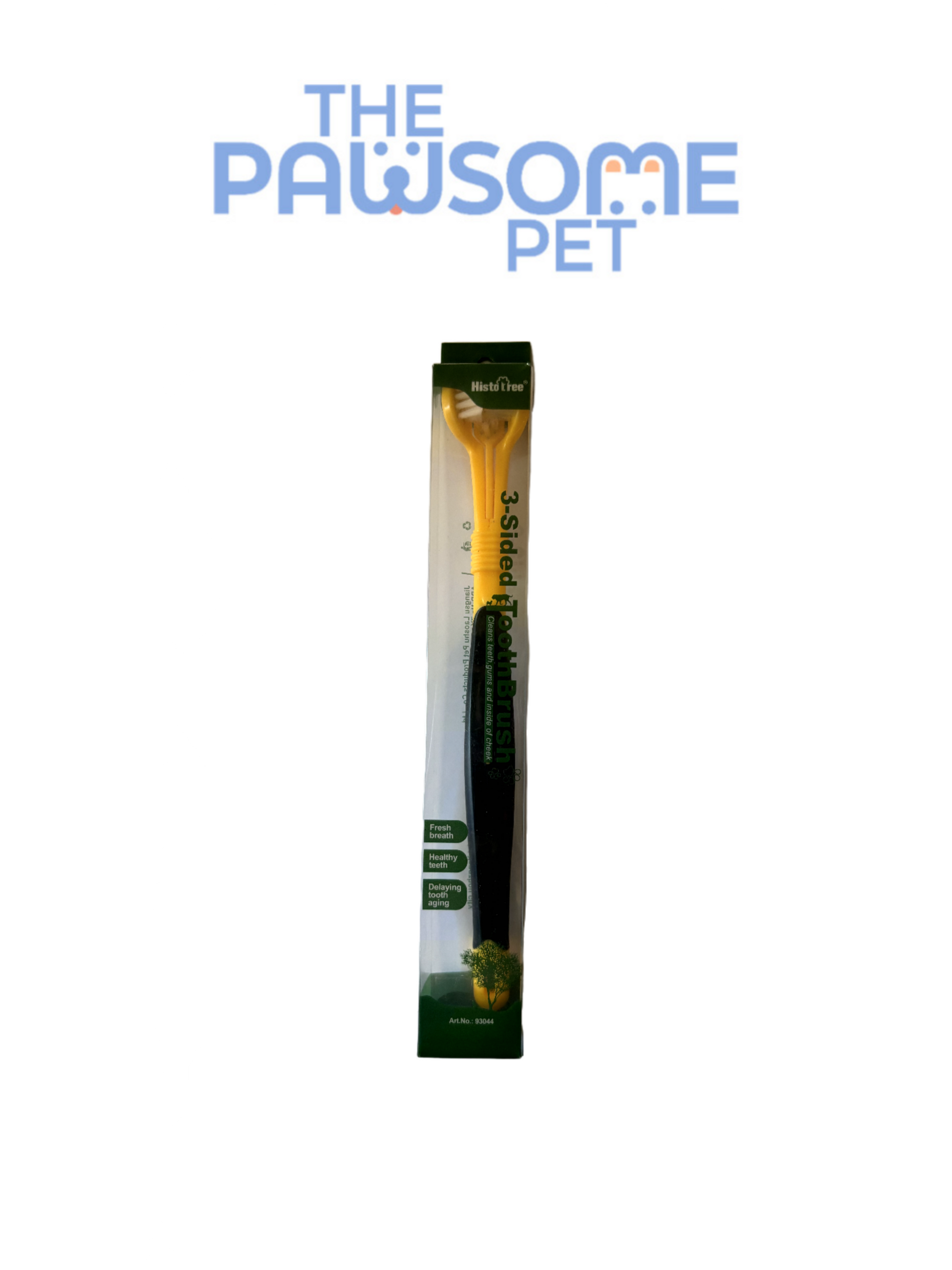 triple side toothbrush yellow green