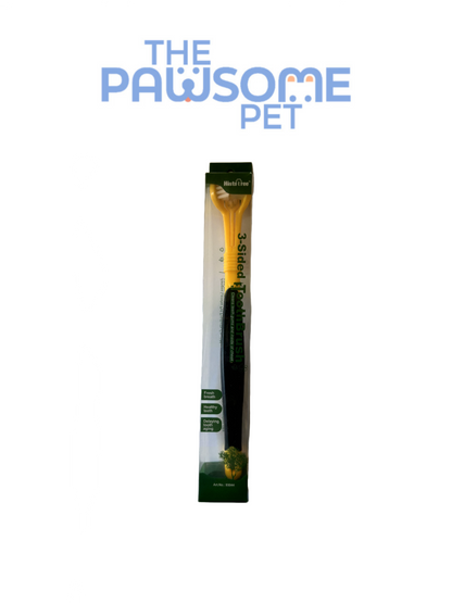 triple side toothbrush yellow green