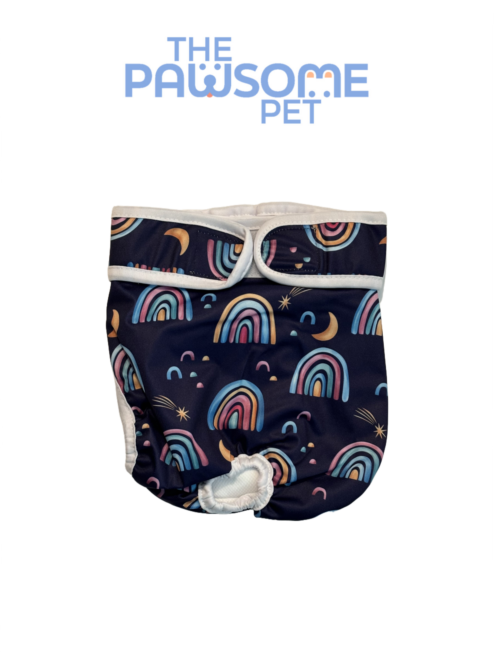 washable dog pants black rainbow