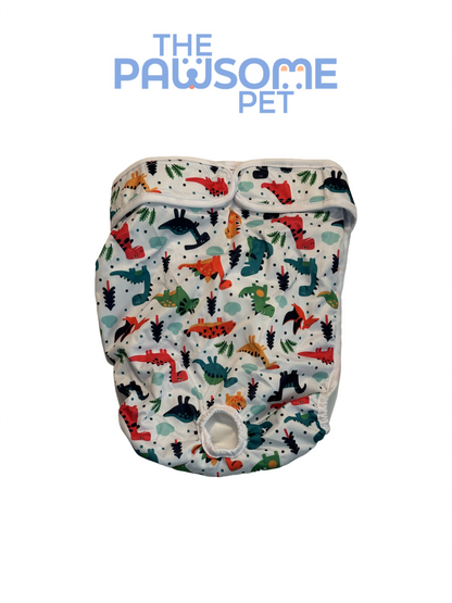 washable dog pants dinausor